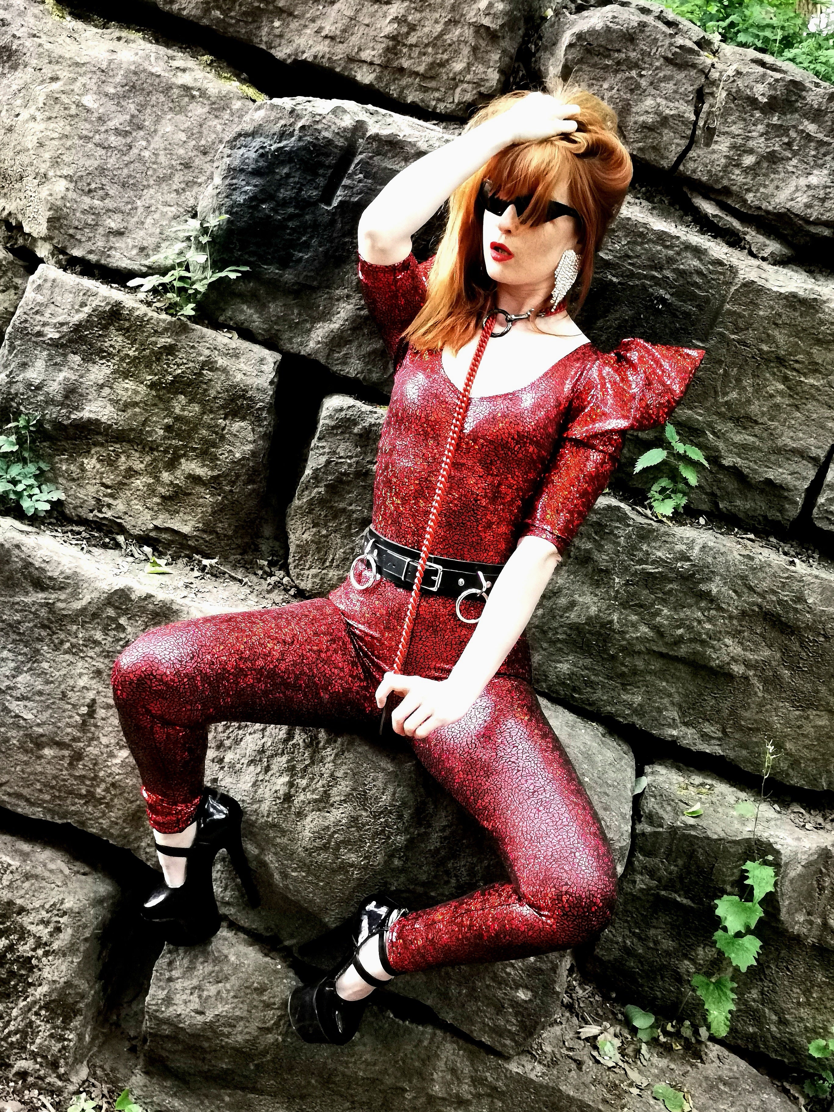 Red Glamorous Stage Wear Lady Gaga Style