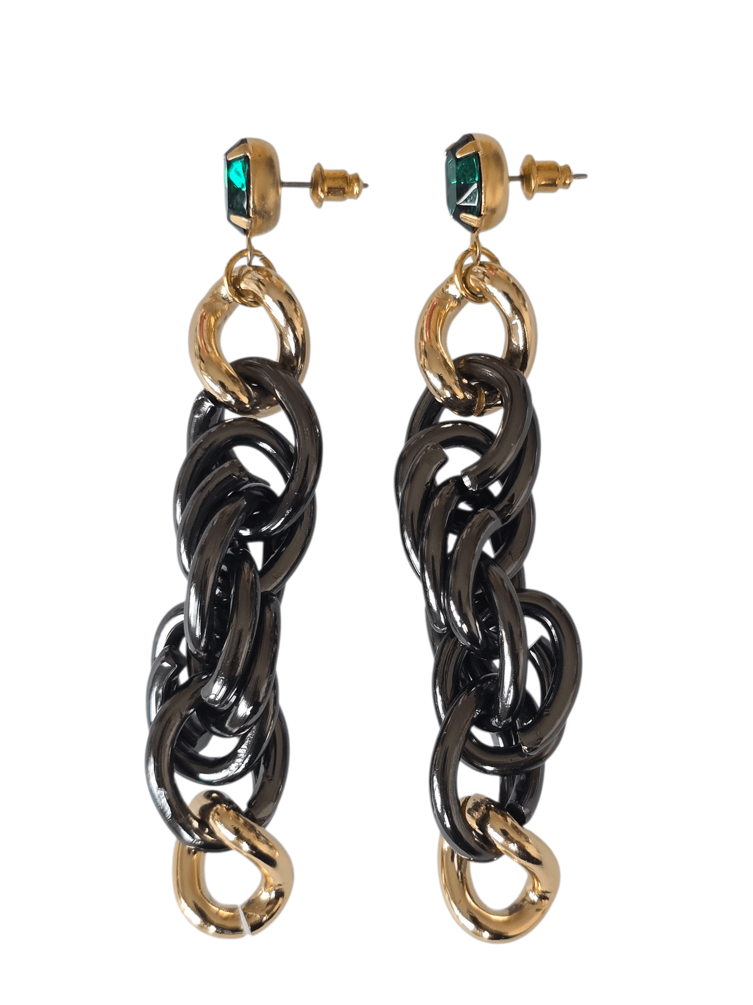 ARCANA Earrings - Gunmetal & Green (Last One)