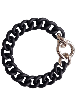 gothic chain bracelet black matte and silver