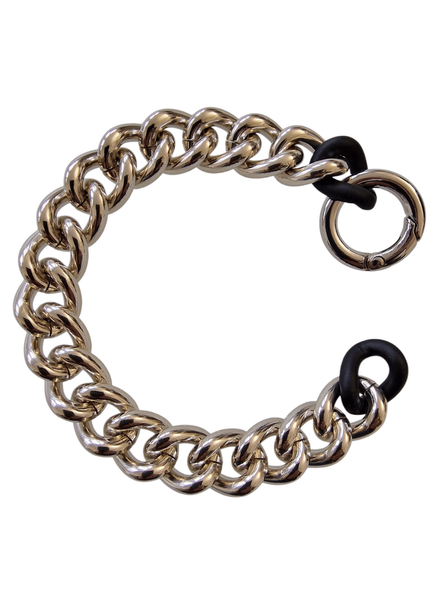 statement silver chain bracelet