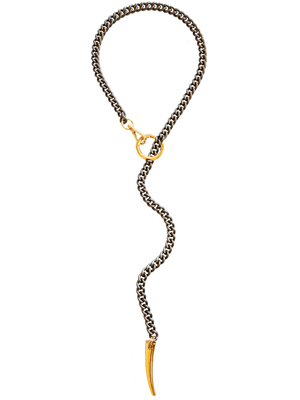 vintage and gold long chain necklace