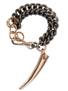 Chain bracelet with claw pendant rose gold