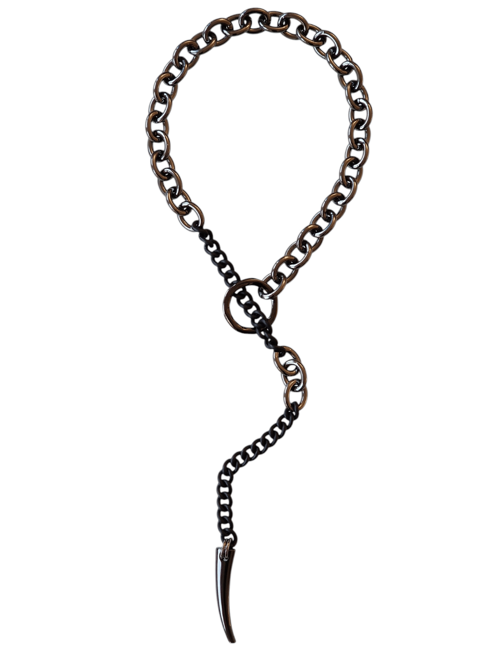 big bold chain necklace gunmetal black