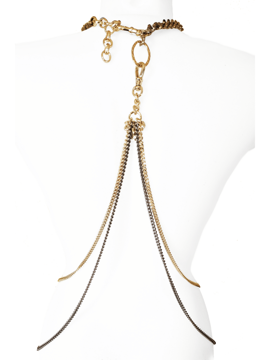 back body chain gold