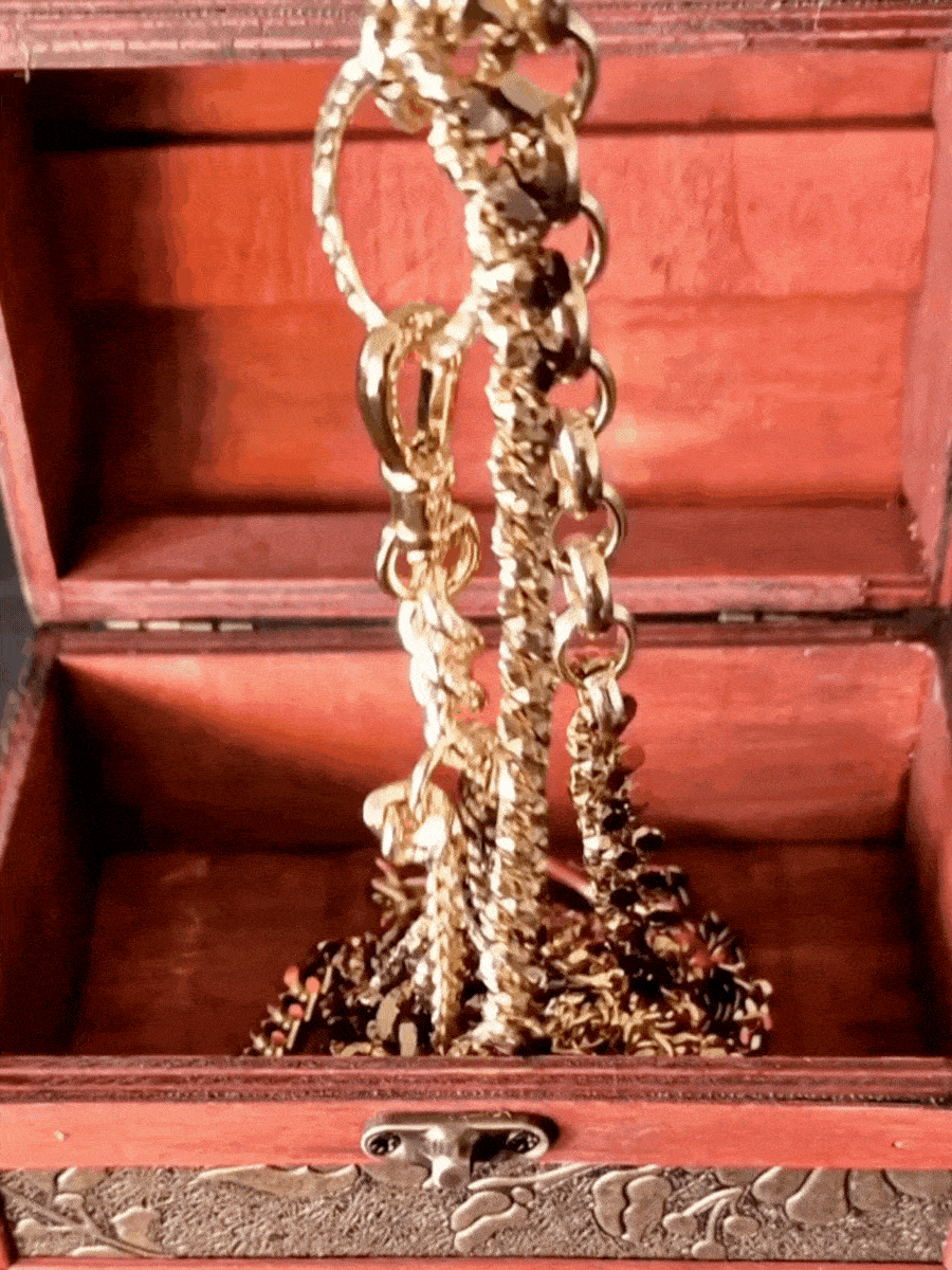 treasure body chain bronze gold
