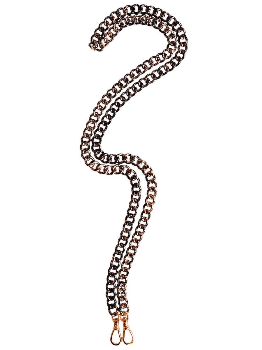 long phone chain gold black