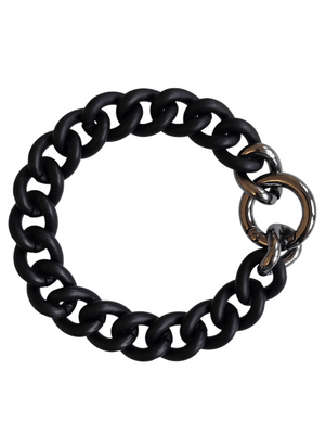 black matte chain bracelet