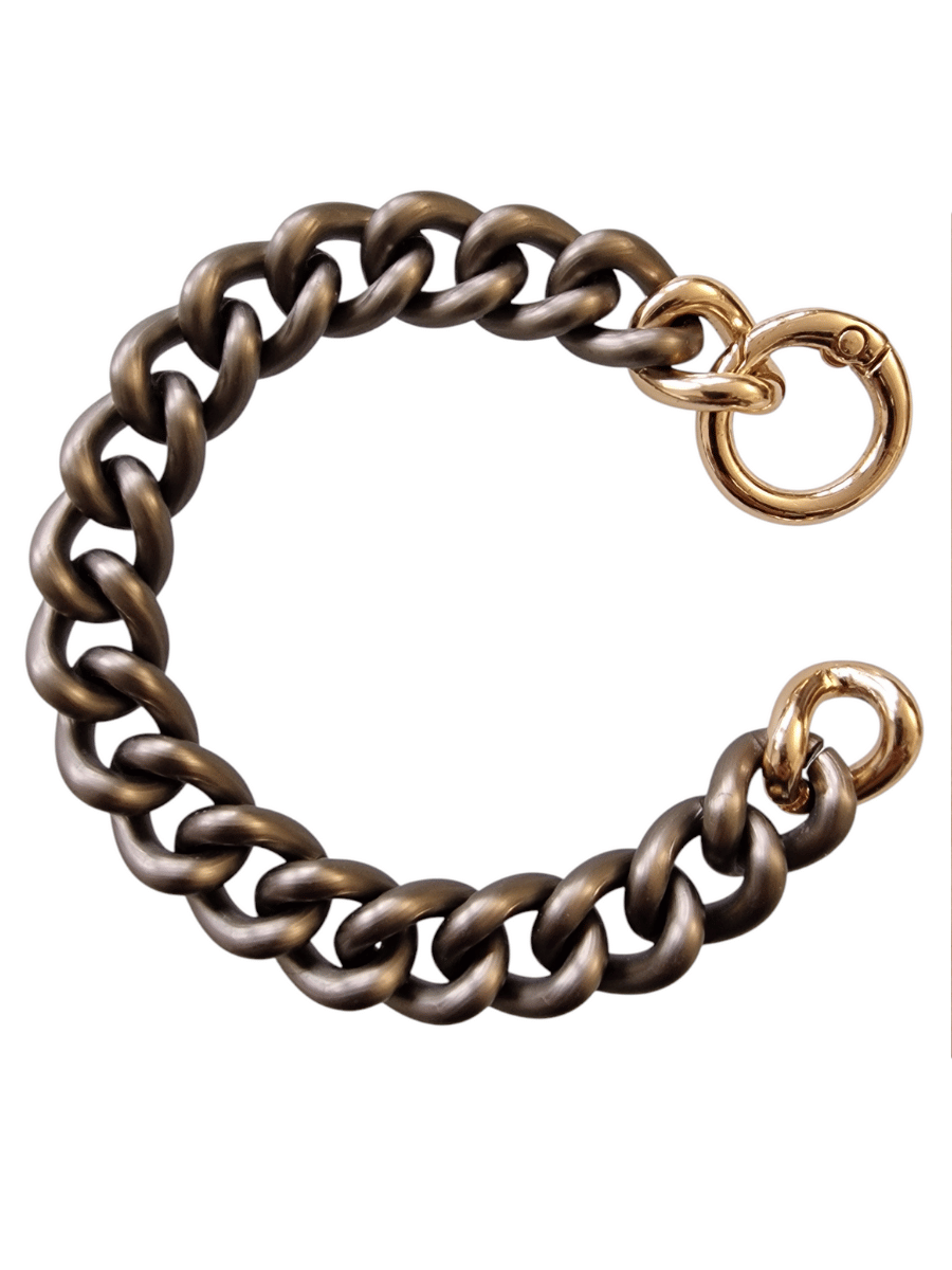 vintage bronze gold chain bracelet