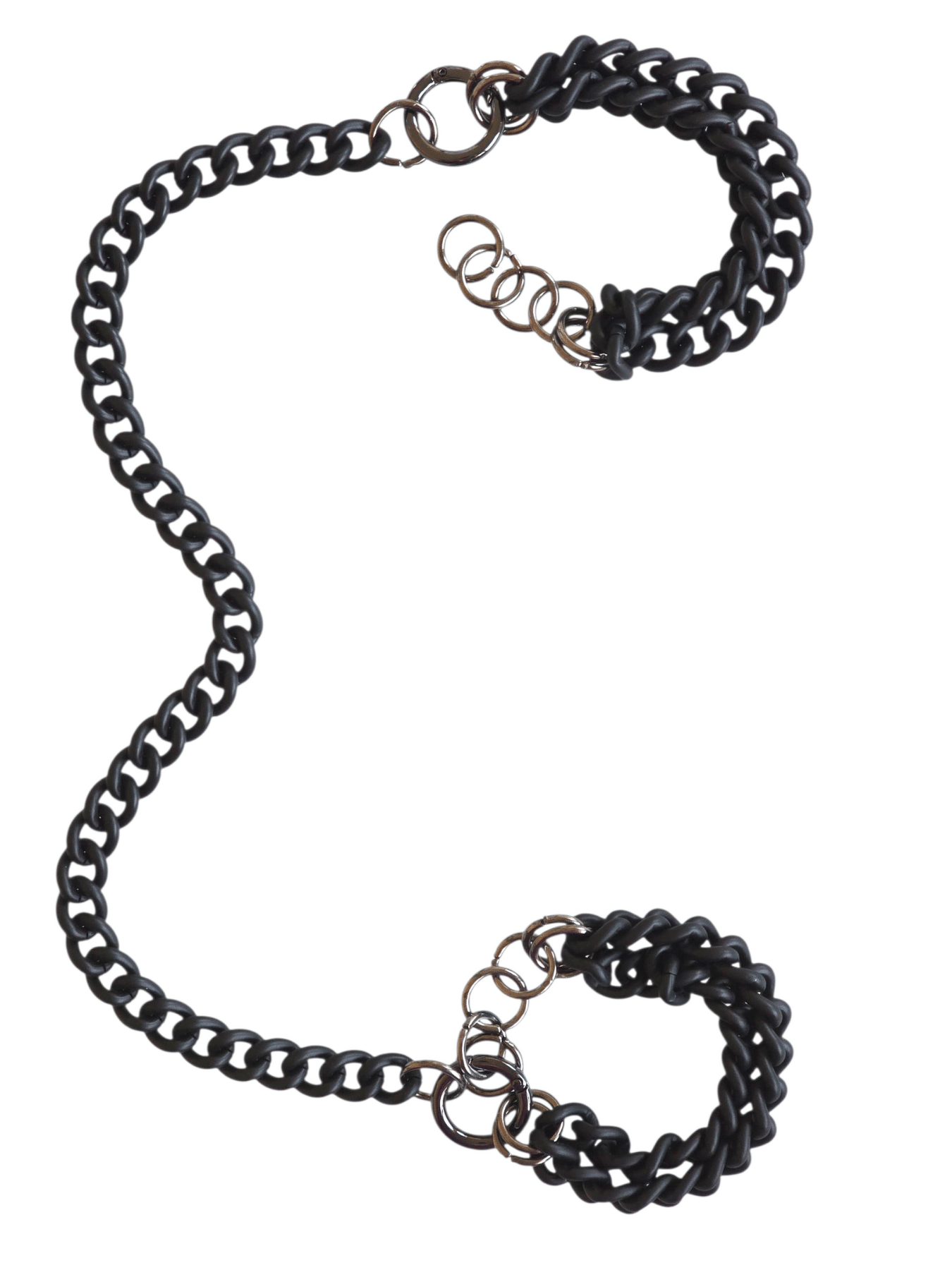 black gothic chain bracelet cuffs set