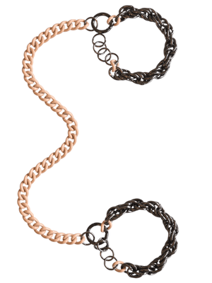 versatile cuffs set in nude beige and gunmetal color