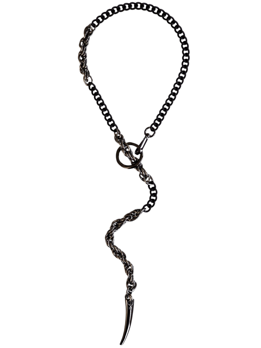 long gothic rope chain necklace