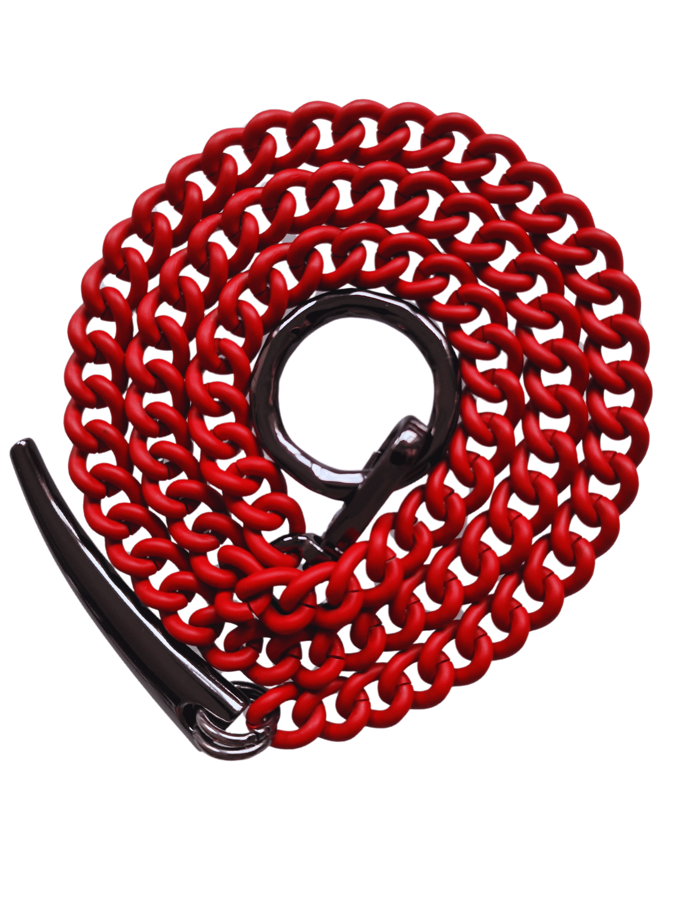 red matte chain necklace