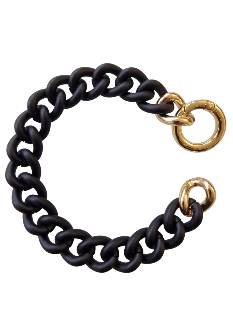 gift for her statement black chain  bracelet
