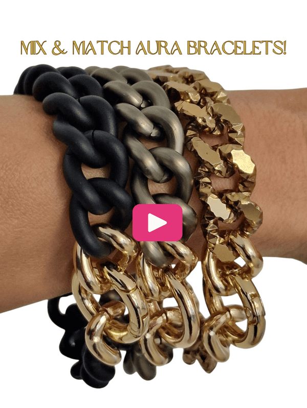 AURA Bracelet - Black & Gold