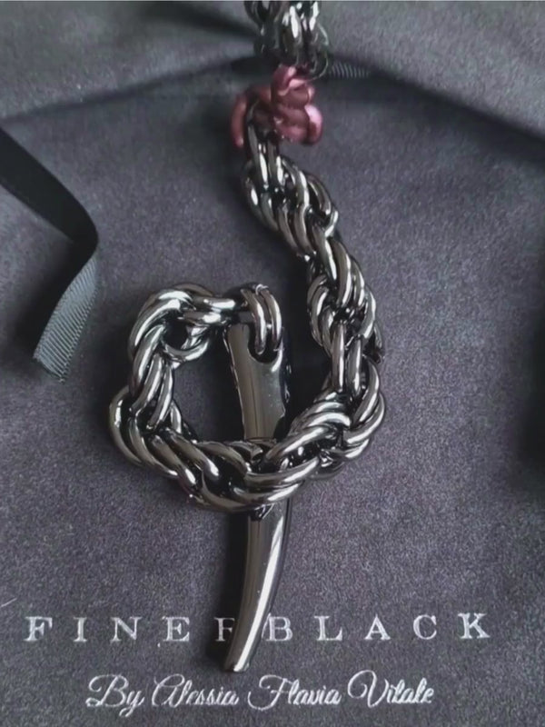 FORBIDDEN DELUXE Necklace - Lilac & Gunmetal - Signature Piece