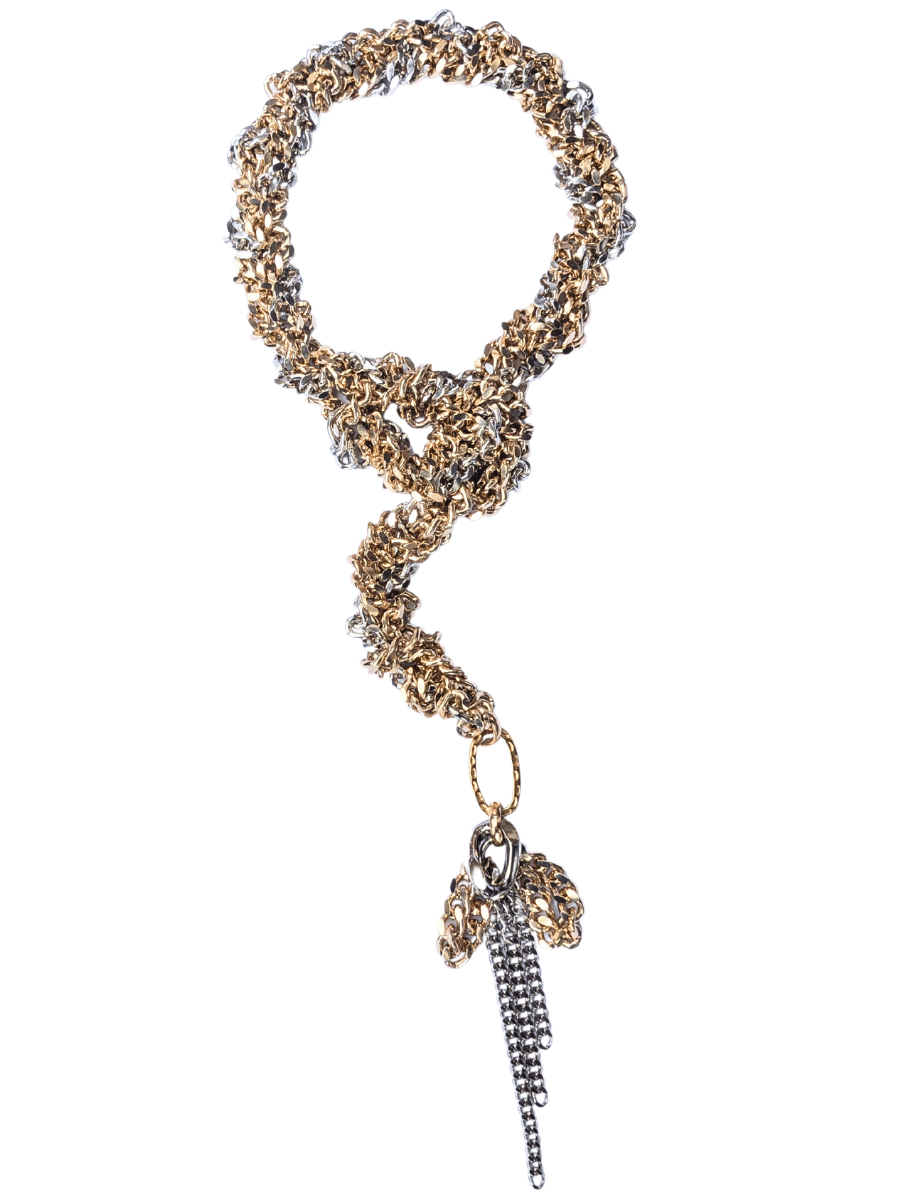 SNAKE Braided Chain Y Necklace - Shop statement & Gothic jewelry for men & women online | Finerblack Jewelry