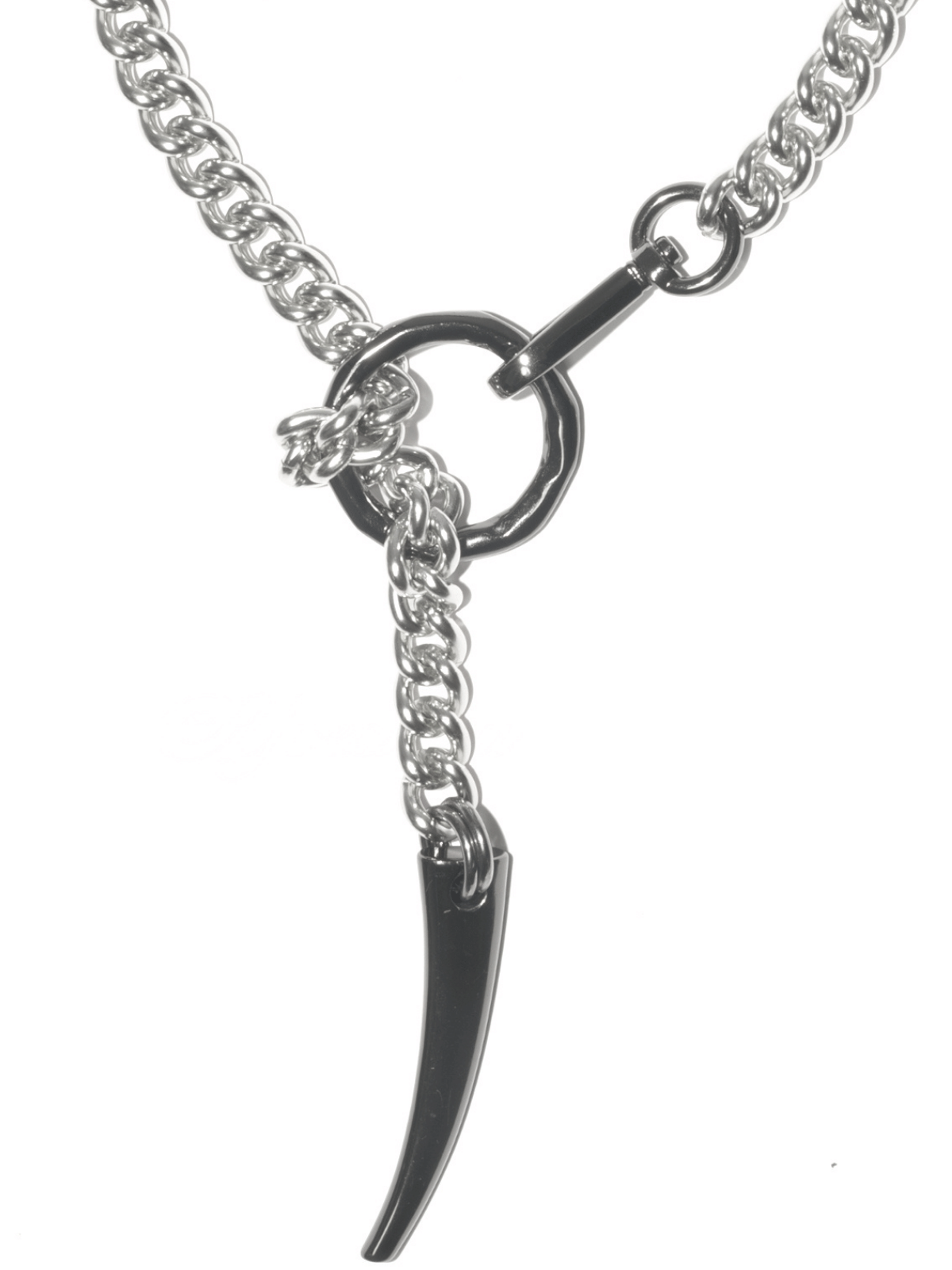 FORBIDDEN Y Chain Necklace SILVER - Shop statement & Gothic jewelry for men & women online | Finerblack Jewelry