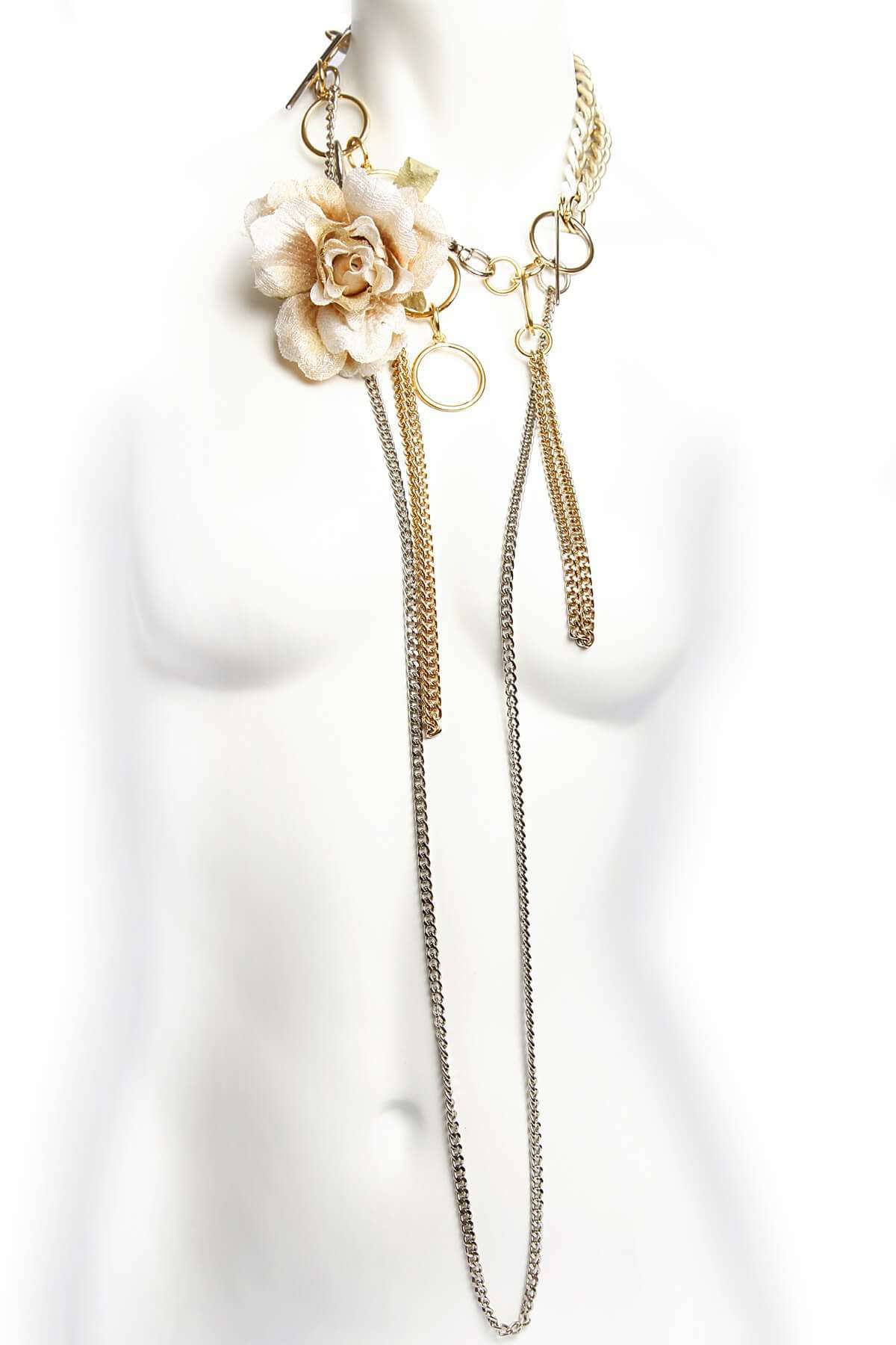Floral Jewelry, The Statement Flower & Chains Signature Necklace