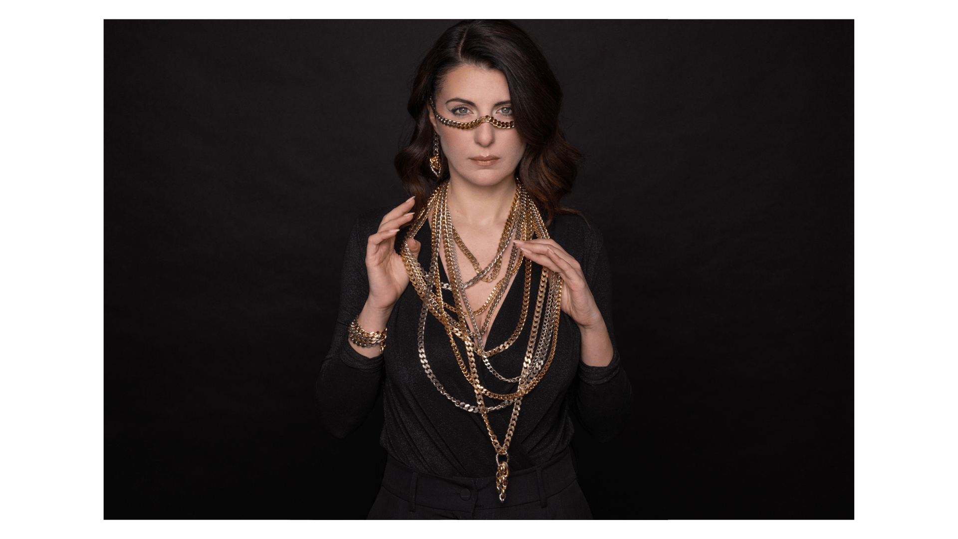 late night statement long necklace party glamour collection by finerblack