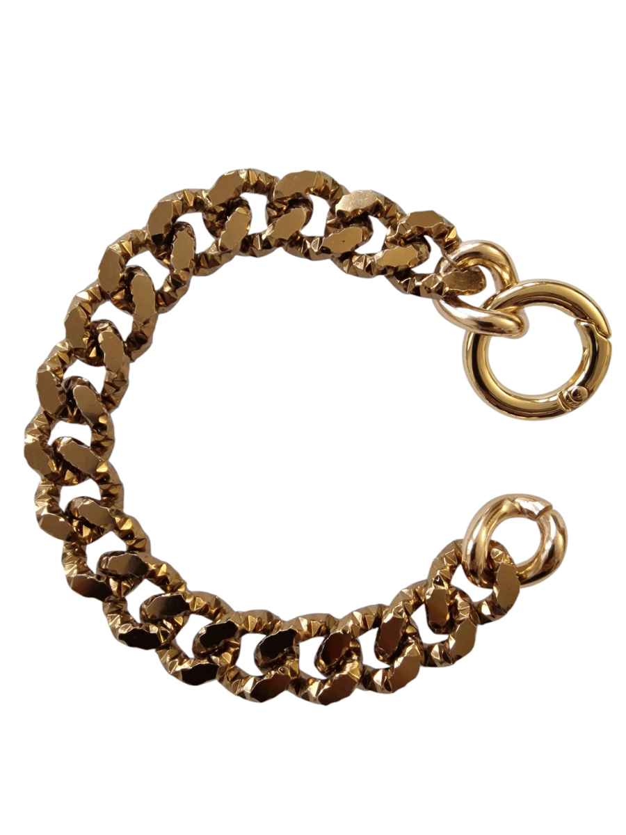 glitter bronze statement chain bracelet gift for her