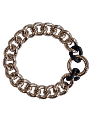 rock n roll silver chain bracelet