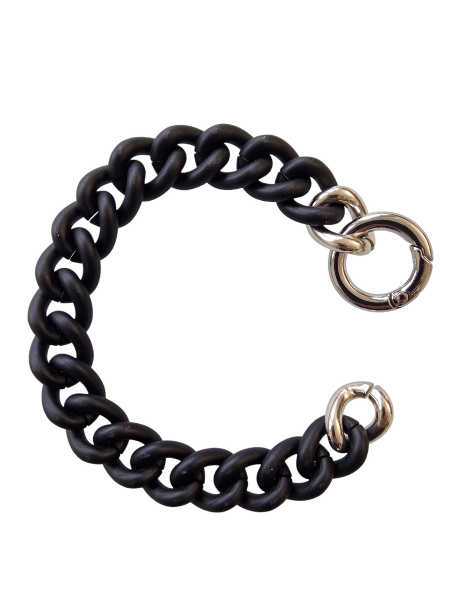 black and silver chain bracelet