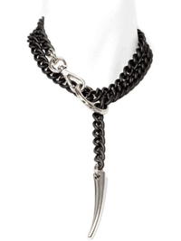Thumbnail for FORBIDDEN Necklace - Black Matte & Silver