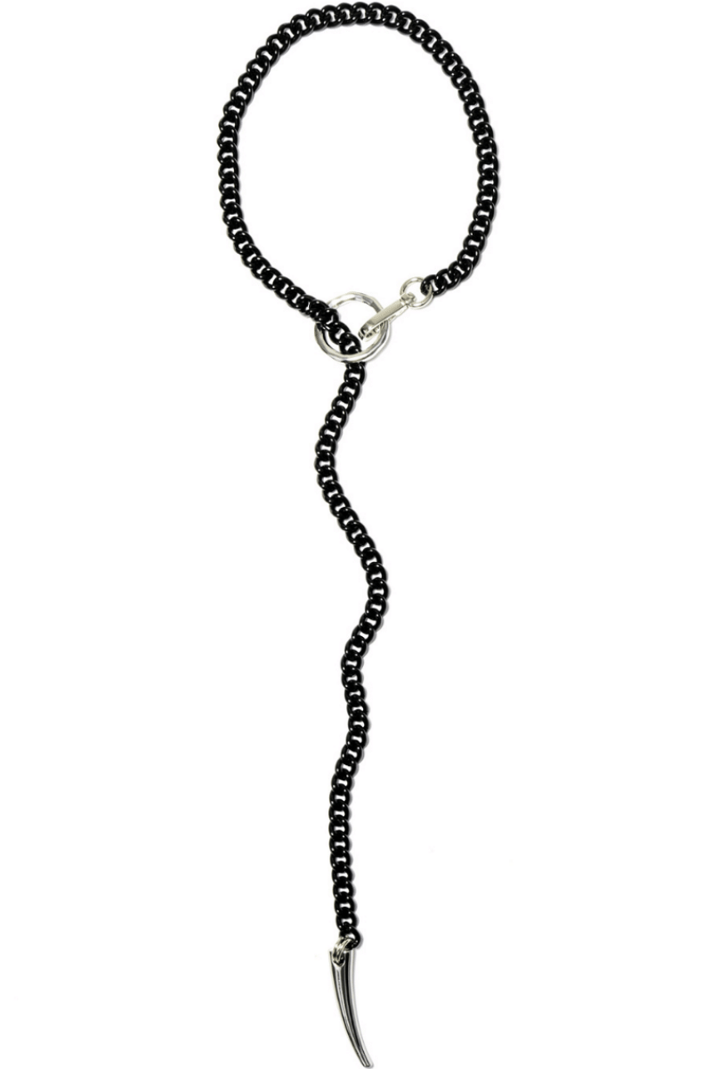 NEW! FORBIDDEN Necklace - Black Gloss & Silver