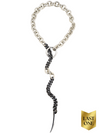 chunky apocalyptic chain necklace silver gunmetal