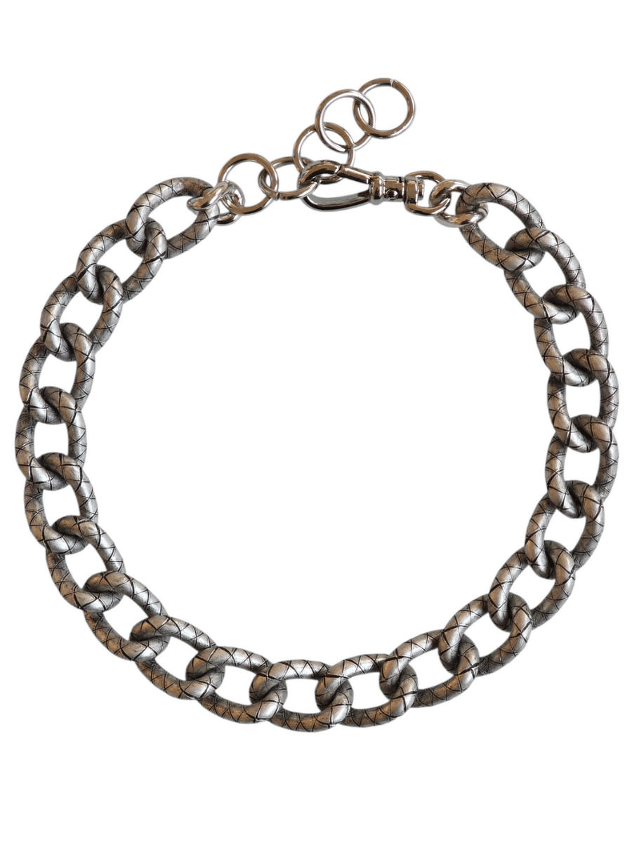 urban chunky chain choker ancient silver