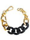 black gold statement chunky chain bracelet