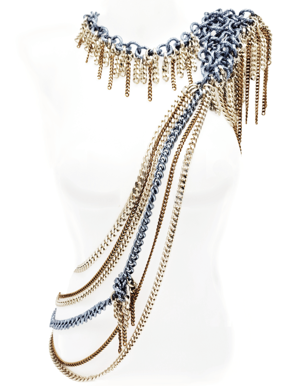 fringed epaulette body chain