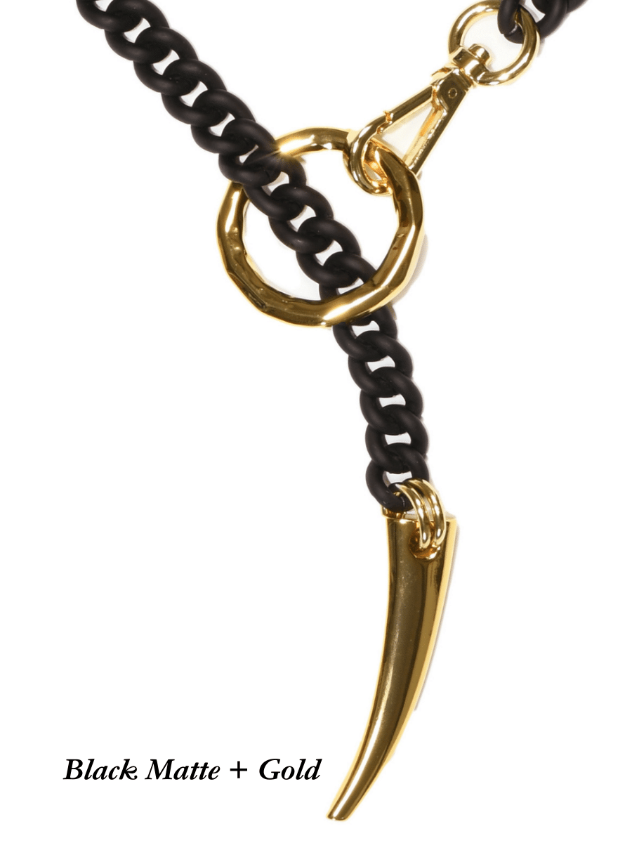 FORBIDDEN Necklace - Black Matte & Gold