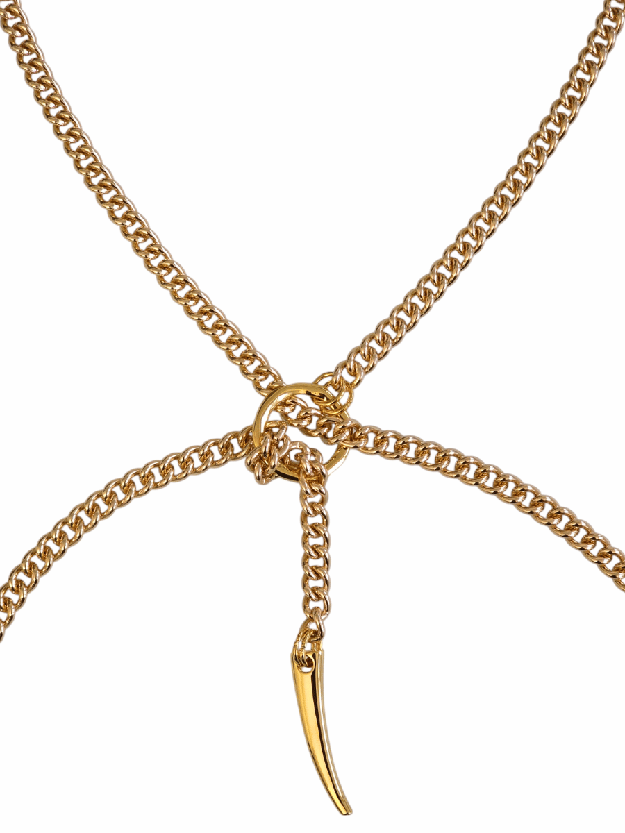 gold wrap around body chain