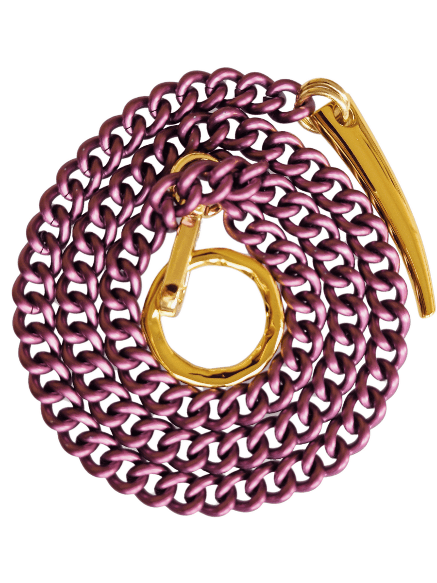 chain necklace purple spiral