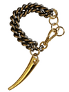 vintage satin chain bracelet with gold spike pendant