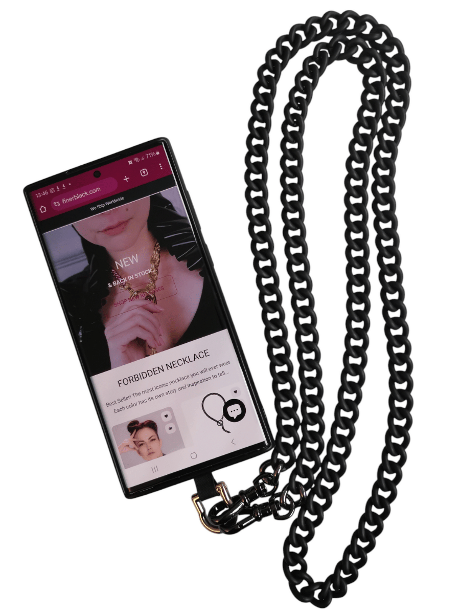 black phone chain strap