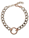 O ring maxi chain chain choker silver rose gold