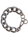 chunky chain bracelet ancient engraved silver