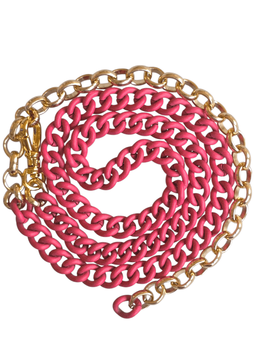 pink gold chain bikini belt