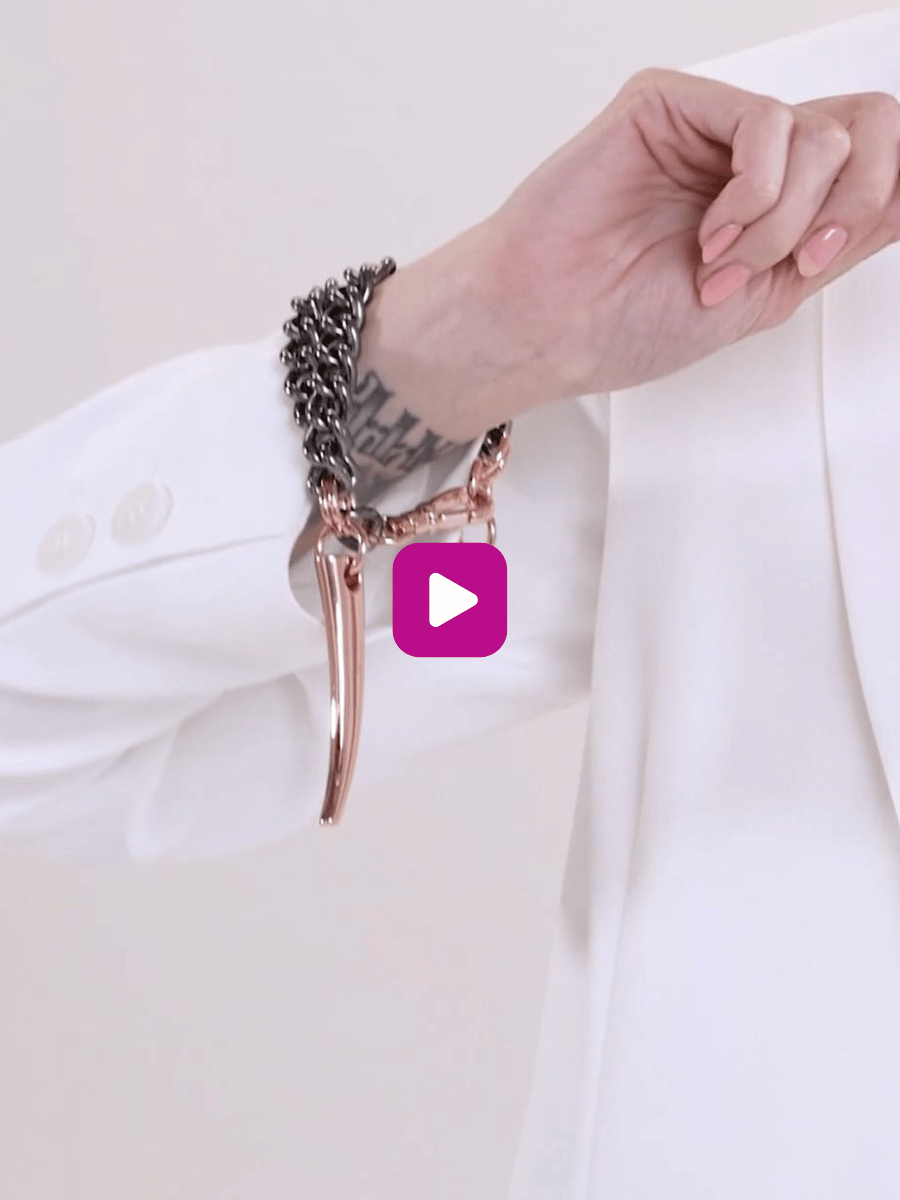 statement spike chain bracelet