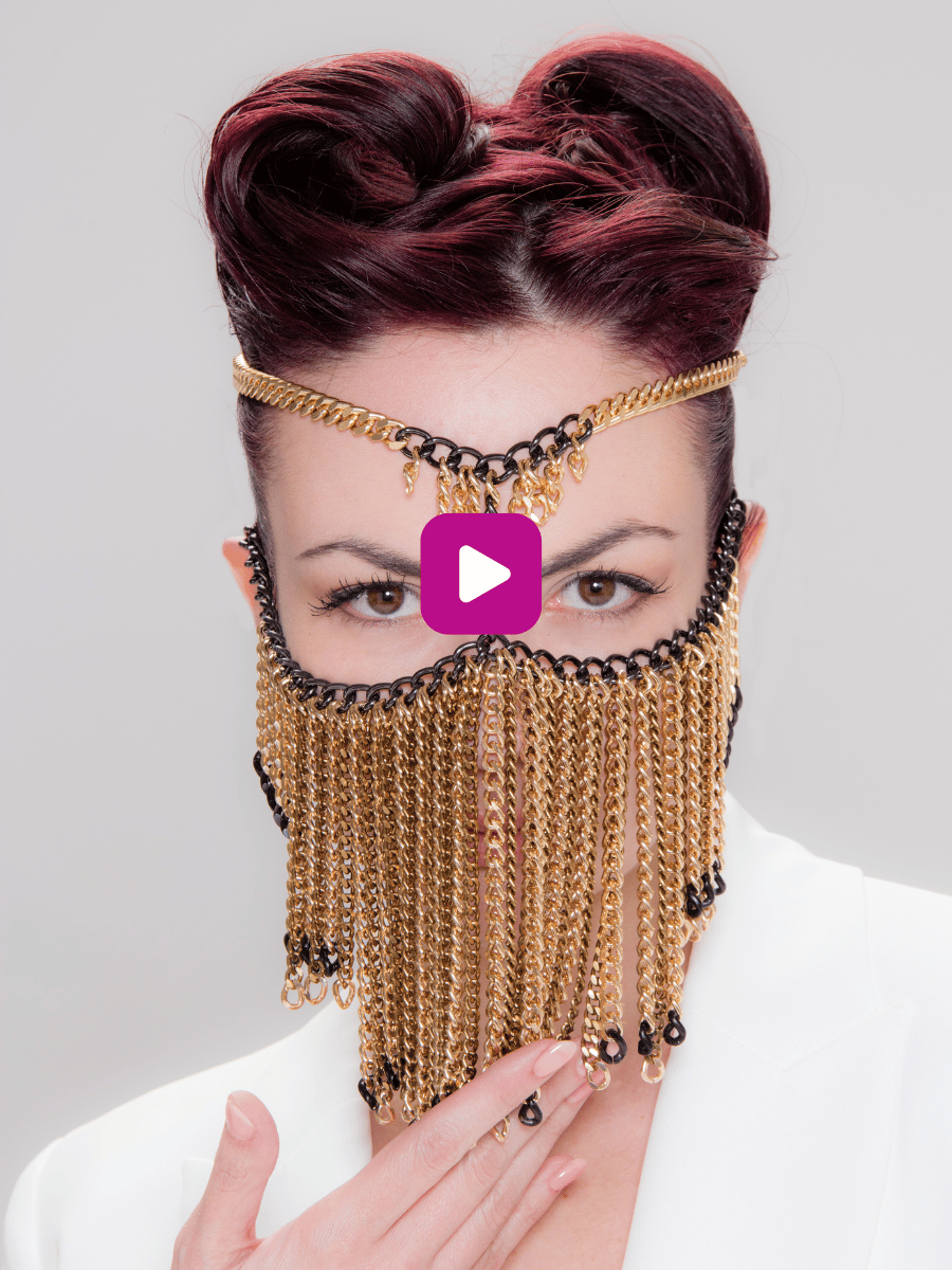 face chain veil mask 