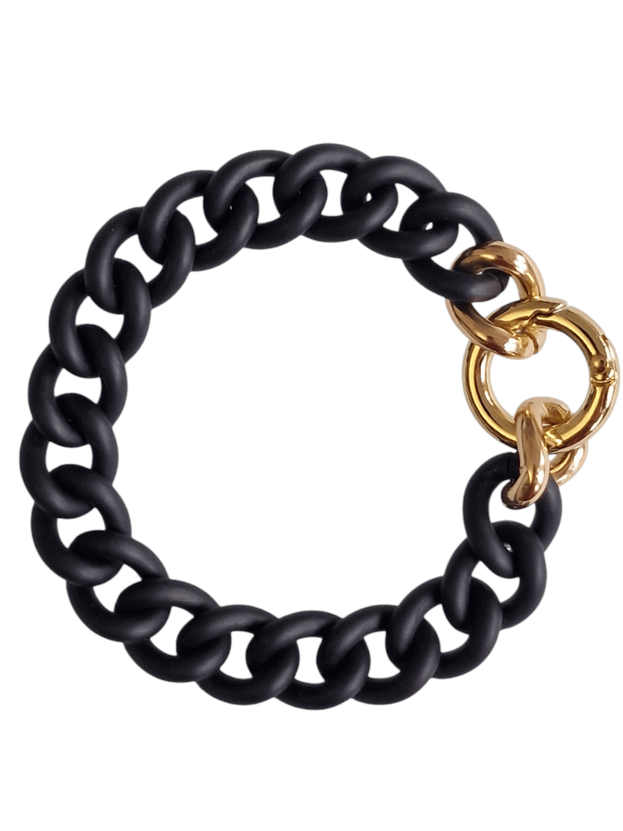 black matte gold chain bracelet