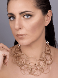 Thumbnail for FILIGREE Multi Ring Bib Necklace - Gold - Shop statement & Gothic jewelry for men & women online | Finerblack Jewelry