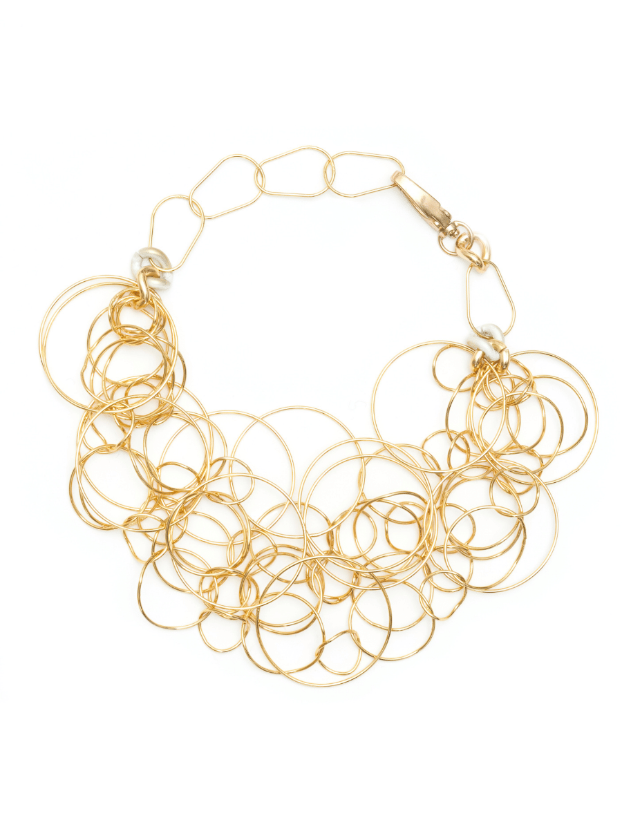 FILIGREE Multi Ring Bib Necklace - Gold - Shop statement & Gothic jewelry for men & women online | Finerblack Jewelry