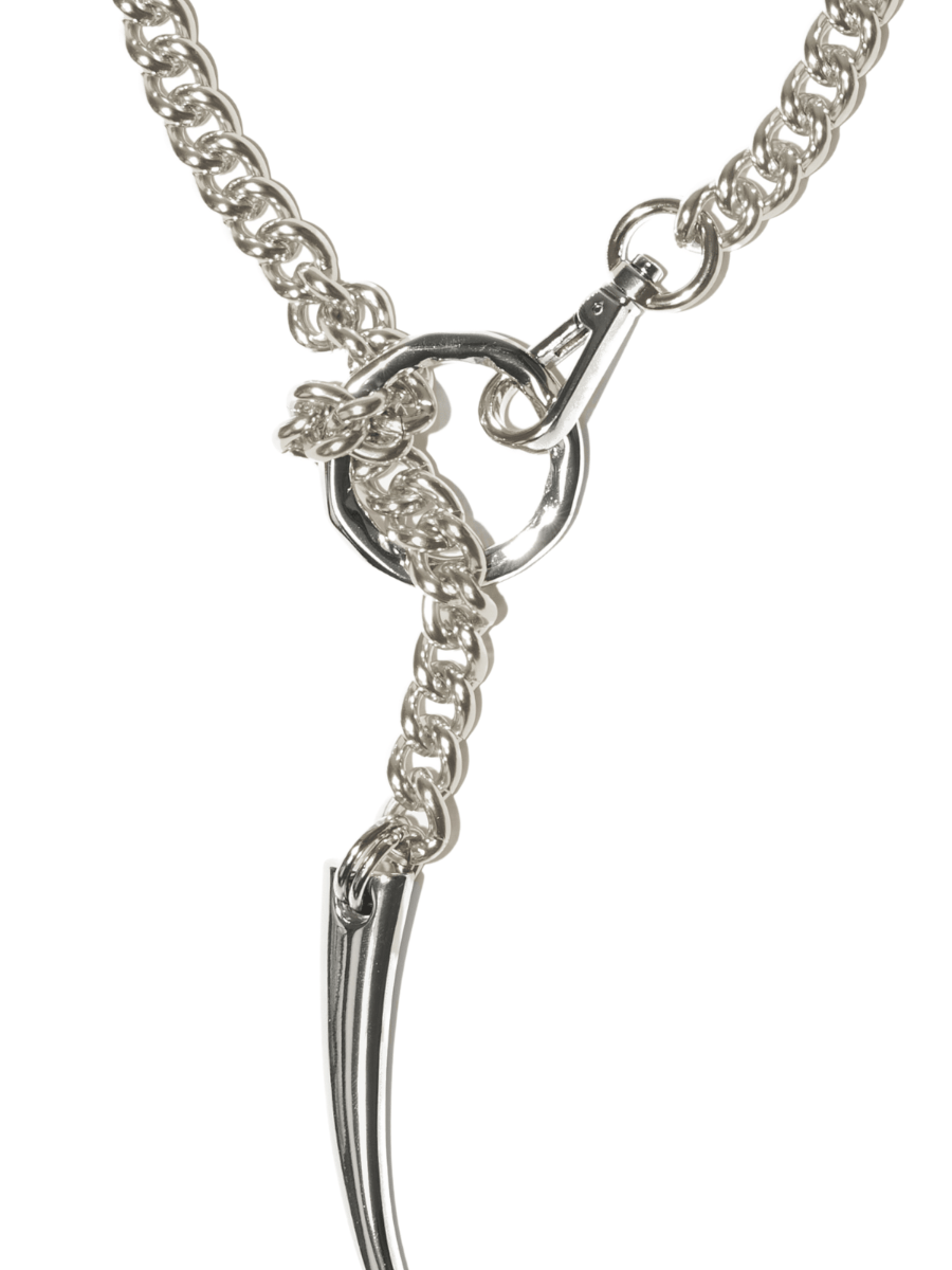 FORBIDDEN Y Chain Necklace SILVER - Shop statement & Gothic jewelry for men & women online | Finerblack Jewelry