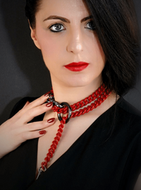 Thumbnail for FORBIDDEN Y Chain Necklace RED - Shop statement & Gothic jewelry for men & women online | Finerblack Jewelry