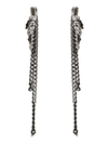 COMET Chain Earrings - Black & Silver - Shop statement & Gothic jewelry for men & women online | Finerblack Jewelry