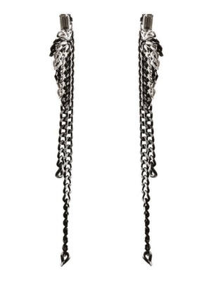 COMET Chain Earrings - Black & Silver - Shop statement & Gothic jewelry for men & women online | Finerblack Jewelry