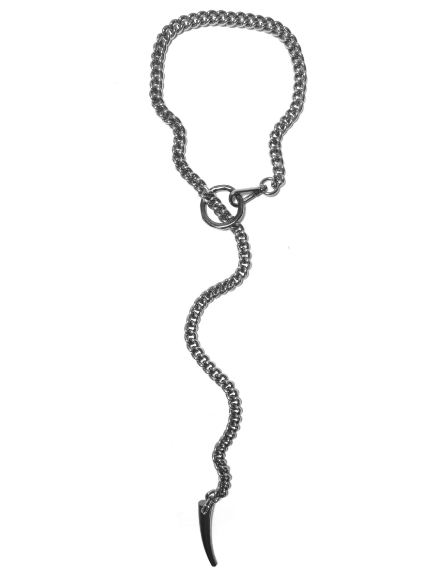 black gunmetal chain necklace